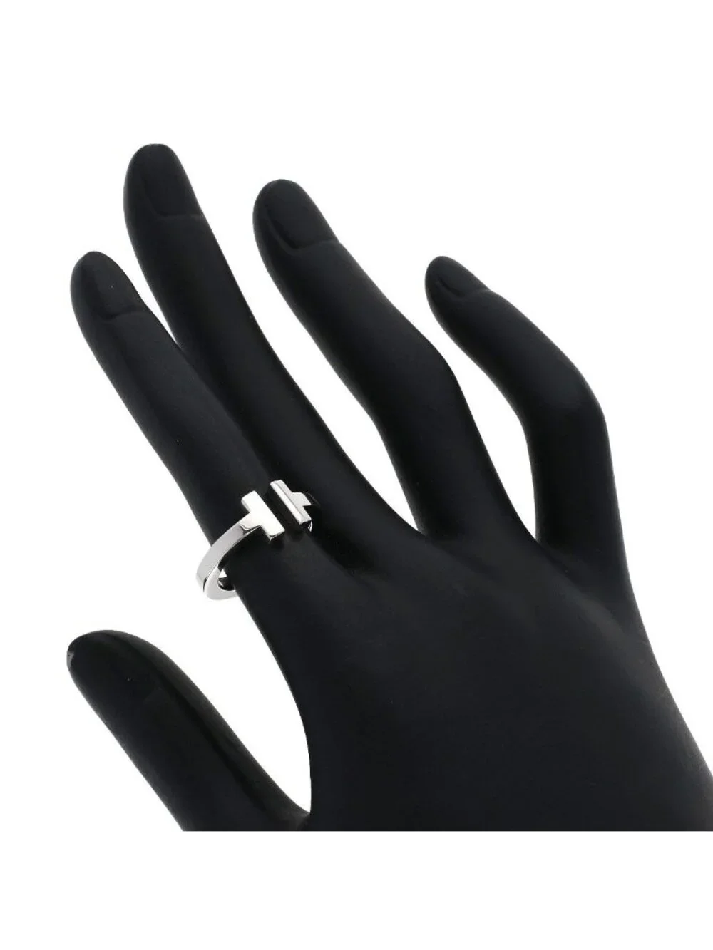 Tiffany & Co T Wire Ring 18k White Gold